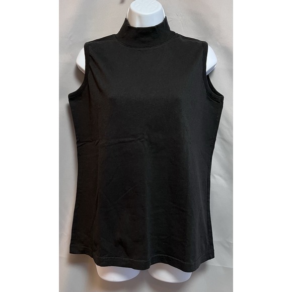 Vintage Hunt‎ Club Shirt Sz Large Black Turtleneck Womens Y2K Sz Large Made USA - Picture 1 of 8
